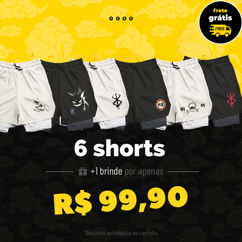 SHORTS DE COMPRESSÃO DUPLA CAMADA LEVE 6